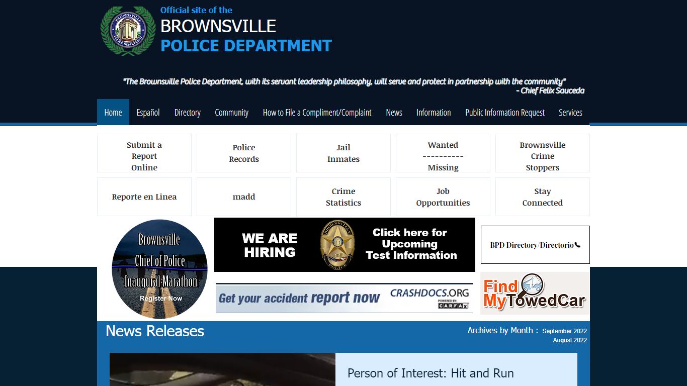 Brownsville Police | Texas | BrownsvillePD.com